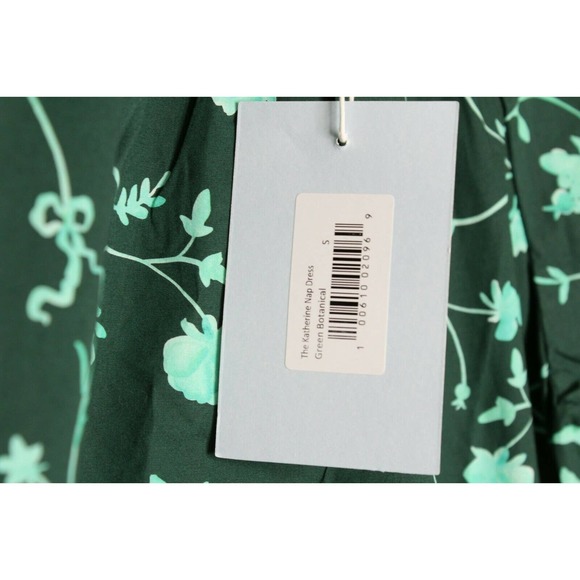 Hill house The Katherine Nap Dress green botanical Women's Dress Size S New - Picture 5 of 8